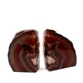 Agate Bookend Pair (Red) ~124x160x53mm