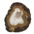 Agate Slice - Banded brown with crystal centre ~ 210mm