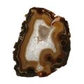 Agate Slice - Brown banded with crystal centre ~210mm