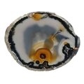 Agate Slice - Blue/Grey with carnelian eye ~230mm