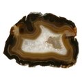 Agate Slice - Earthy brown and grey with crystal centre ~210mm