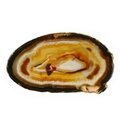 Agate Slice - Carnelian centre with banded edge ~200mm