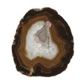 Agate Slice - Banded brown with crystal centre ~200mm