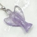 Amethyst Angel 925 Silver Pendant - 30mm