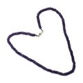 Amethyst Polished Bead Necklace with clasp - 16 Inches