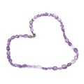 Amethyst Polished Tumblestone Necklace with clasp - 17 Inches