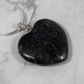 Astrophyllite & Silver Pendant - Heart  26mm