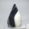 Black Agate Crystal Flame ~85x52mm