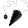 Black Tourmaline Crystal Pendulum