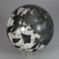 Black Tourmaline with White Quartz Crystal Sphere ~7cm