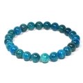 Premium Blue Apatite 8mm Round Bead Bracelet