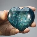 Blue Apatite Crystal Heart ~74mm