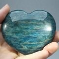 Blue Apatite Crystal Heart ~75mm
