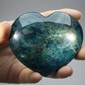 Blue Apatite Crystal Heart ~81mm
