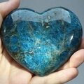Blue Apatite Crystal Heart ~87mm