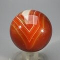 Carnelian Red Banded Agate Crystal Sphere ~45mm