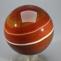 GORGEOUS Carnelian Red Banded Agate Crystal Sphere ~55mm
