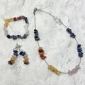 Chakra Gemchip Necklace, Bracelet & Earring Set
