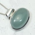 Chalcedony Oval 925 Silver Pendant ~21mm