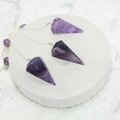 Chevron Amethyst Crystal Pendulum