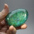 Chrysocolla and Malachite Polished Stone ~62mm