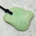 Chrysoprase Pendant & Wax Cotton Cord ~40x31mm