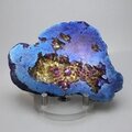 Flame Aura Quartz Geode ~92x64mm