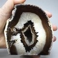 Free-standing Polished Agate - Natural Brown ~155x162mm