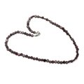 Garnet Gemstone Crystal Necklace with clasp - 18 Inches