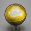 Golden Green Banded Agate Crystal Sphere ~50mm