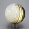 Golden Green Banded Agate Crystal Sphere ~50mm