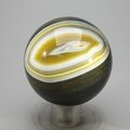 Golden Green Banded Agate Crystal Sphere ~50mm