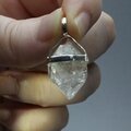 Herkimer Diamond Healing Crystal 925 Silver Pendant  ~20mm