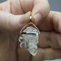 Herkimer Diamond Healing Crystal 925 Silver Pendant  ~26mm