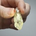 Hiddenite Healing Crystal 925 Silver Pendant ~34mm