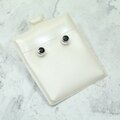 Iolite 925 Silver Faceted Stud Earrings ~4mm