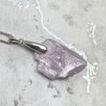 Kunzite Healing Crystal 925 Silver Pendant ~25mm