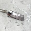 Kunzite Healing Crystal 925 Silver Pendant ~25mm