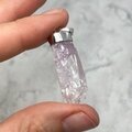 Kunzite Healing Crystal 925 Silver Pendant ~34mm