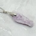 Kunzite Healing Crystal 925 Silver Pendant ~39mm