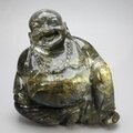 Labradorite Carved Sitting Buddha ~118mm