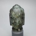 Labradorite Carved Thai Buddha Head ~72mm