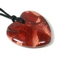 Libra Birthstone Necklace - Red Jasper Heart