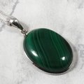 Malachite & Silver Pendant  ~29mm