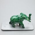 Malachite Crystal Elephant ~35x50mm