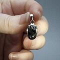 Mini Shungite 925 Silver Pendant ~14mm
