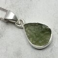 Moldavite 925 Sterling Silver Pendant  ~14mm