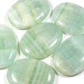 Pistachio Calcite Massage Stone ~40mm