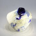 Polished Lapis Crystals on White Quartz ~35 x 36mm