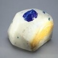 Polished Lapis Crystals on White Quartz ~42 x 53mm